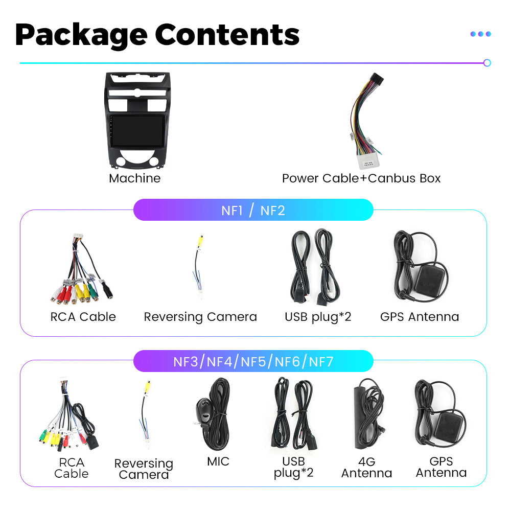 NaviFly NF Series Android 14 8G+256G 2K QLED screen CarPlay Auto DSP RDS 4GLte WIFI For Ssangyong Rexton 2006-2012 10inch