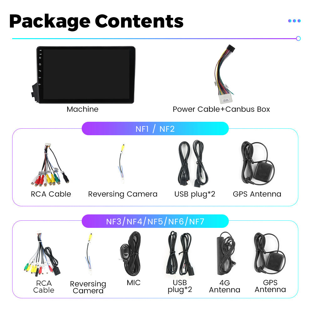 NaviFly NF Series Android 14 8G+256G 2K QLED screen CarPlay Auto DSP RDS 4GLte WIFI For Ssangyong Kyron 2005-2011 9inch