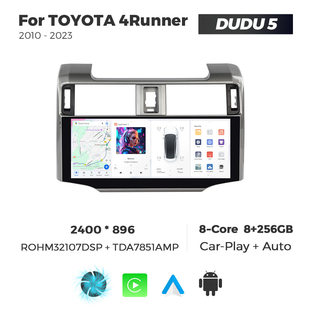 Navifly DUDU7 8core Car Audio Radio 12G+512G 12.3inch Multimedia Player 2k Screen Navigation Car-play Auto for TOYOTA 4Runner 2010-2023