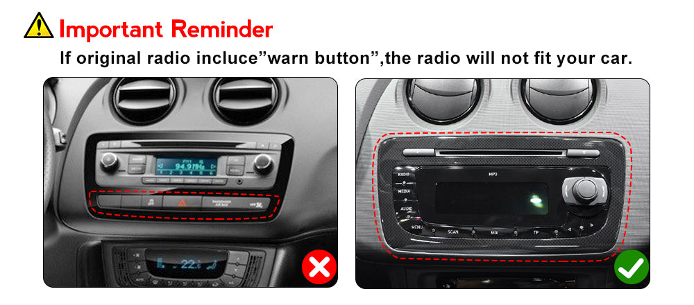 NaviFly NF Series Android 14 8G+256G 2K QLED screen CarPlay Auto DSP RDS 4GLte WIFI For Seat Ibiza 2009-2013 9inch