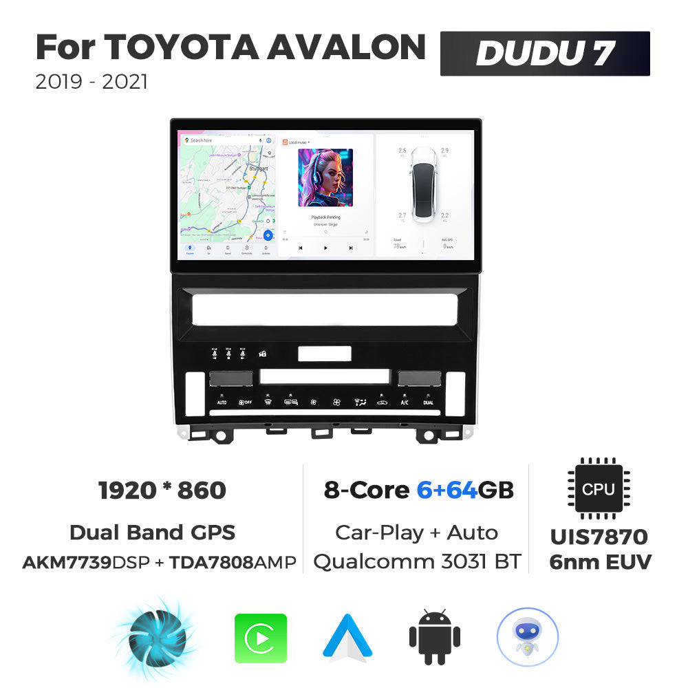 Navifly DUDU7 8core Car Audio Radio 12G+512G 12inch Multimedia Player 2k Screen Navigation Car-play Auto for TOYOTA AVALON 2019-2021