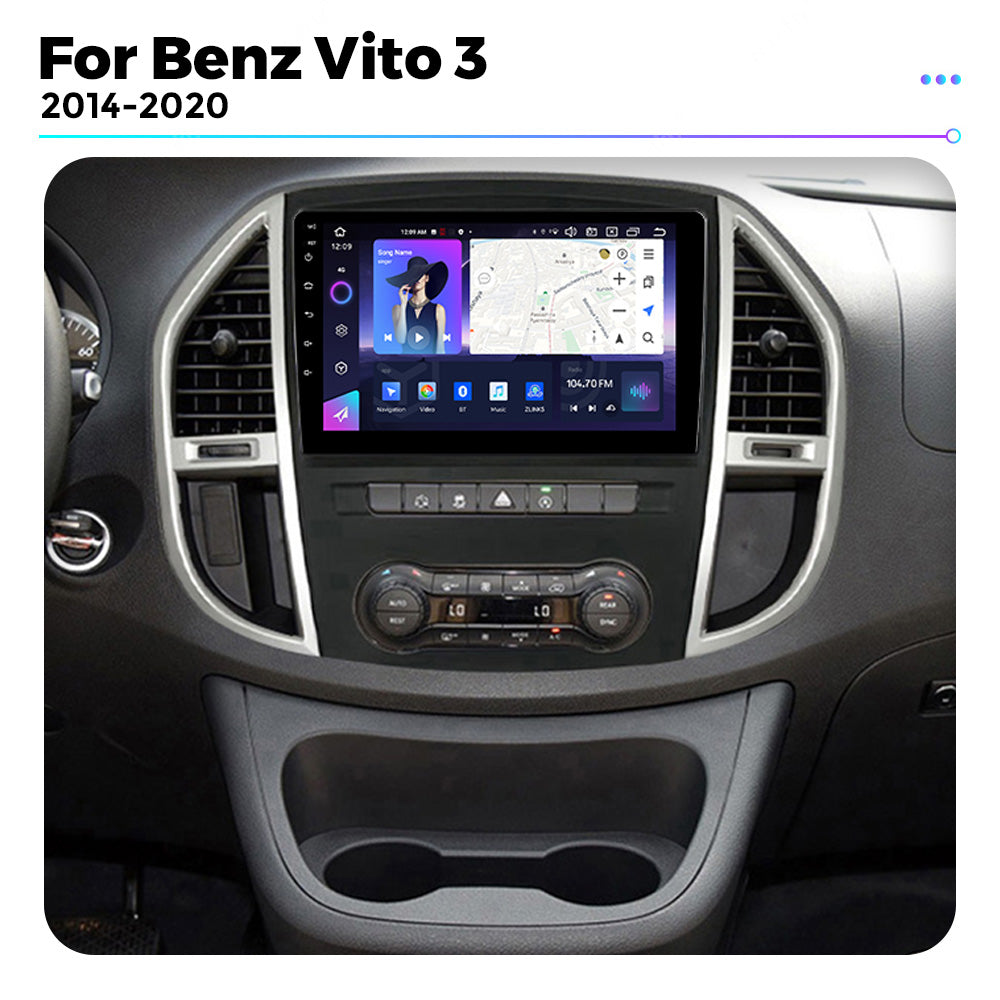 NaviFly NF Series Android 14 8G+256G 2K QLED screen CarPlay Auto DSP RDS 4GLte WIFI For Mercedes Benz Vito3 W44 2014-2020 10.36Inch