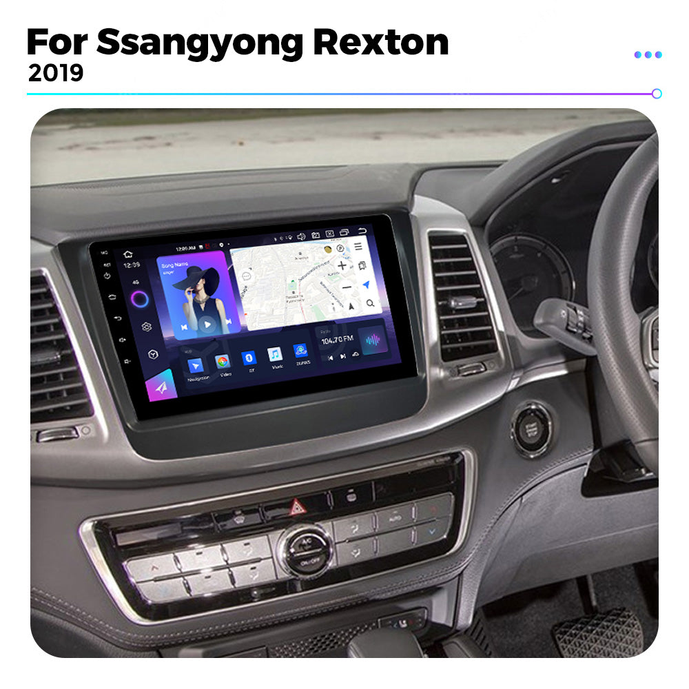 NaviFly NF Series Android 14 8G+256G 2K QLED screen CarPlay Auto DSP RDS 4GLte WIFI For Ssangyong Rexton 2019 9inch