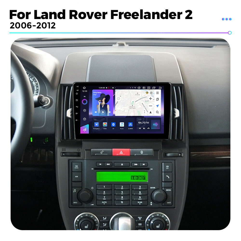NaviFly NF Series Android 14 8G+256G 2K QLED screen CarPlay Auto DSP RDS 4GLte WIFI For Land Rover Freelander 2 2006-2012 9inch