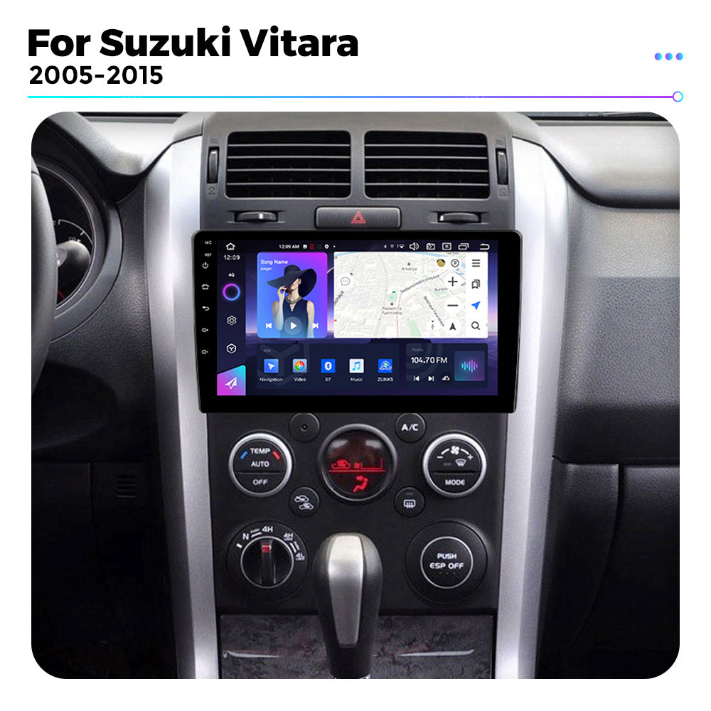NaviFly NF Series Android 14 8G+256G 2K QLED screen CarPlay Auto DSP RDS 4GLte WIFI For Suzuki Vitara 2005-2015 9inch