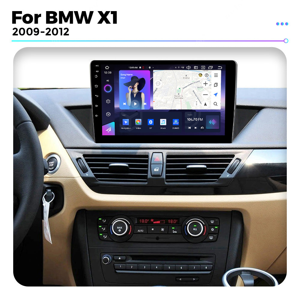 NaviFly NF Series Android 14 8G+256G 2K QLED screen CarPlay Auto DSP RDS 4GLte WIFI For BMW X1 2009-2012 10inch