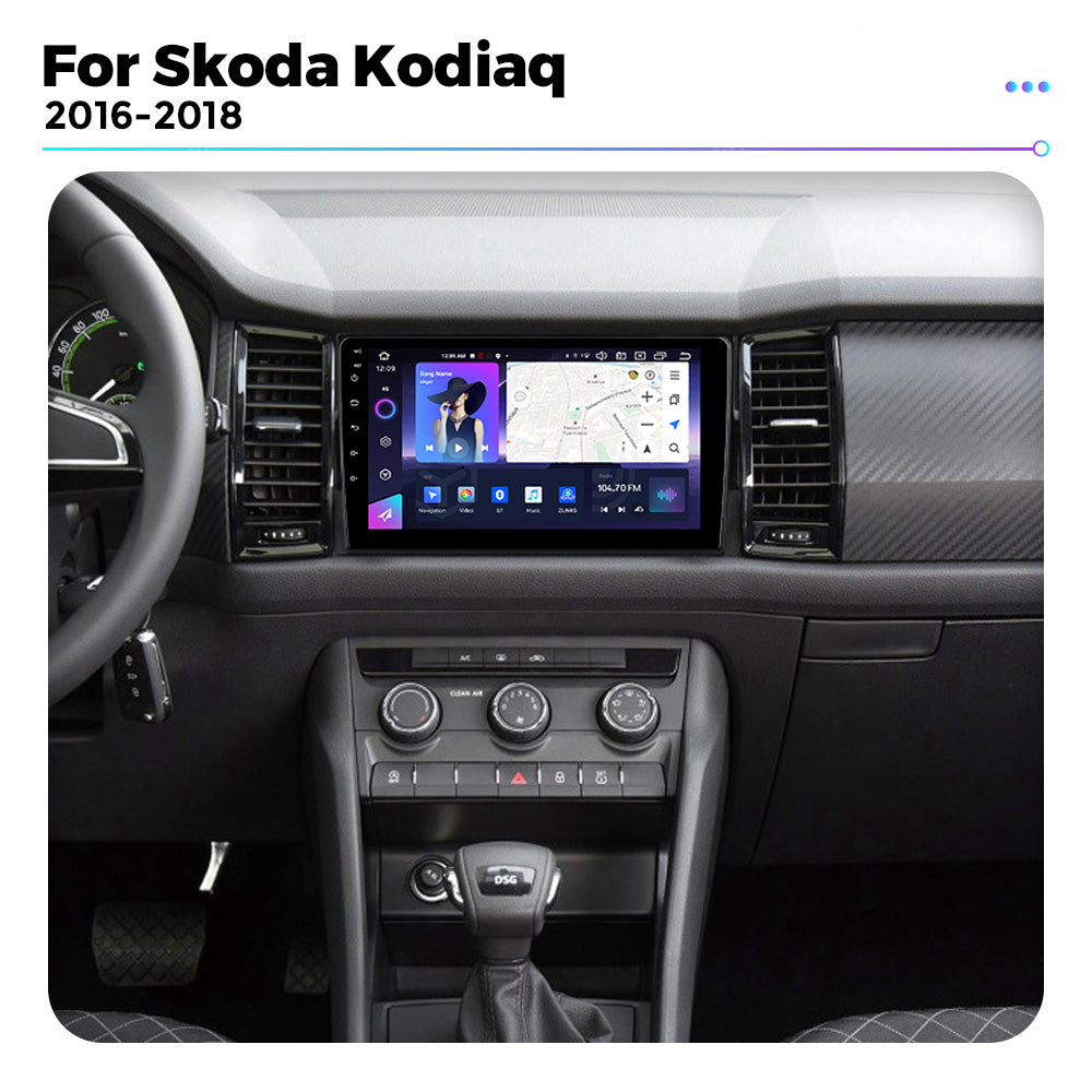 NaviFly NF Series Android 14 8G+256G 2K QLED screen CarPlay Auto DSP RDS 4GLte WIFI For Skoda Kodiaq 2016-2018 10inch