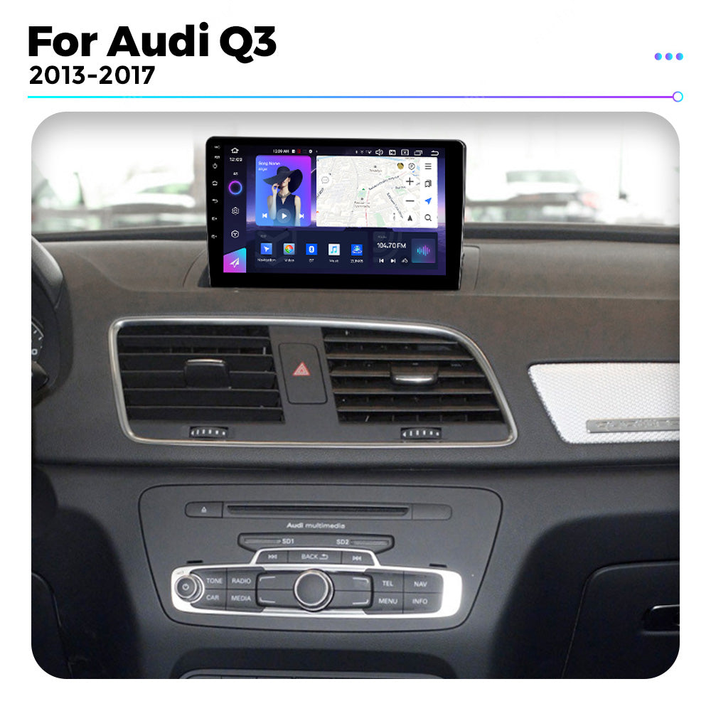 NaviFly NF Series Android 14 8G+256G 2K QLED screen CarPlay Auto DSP RDS 4GLte WIFI For Audi Q3 2013-2017 9inch
