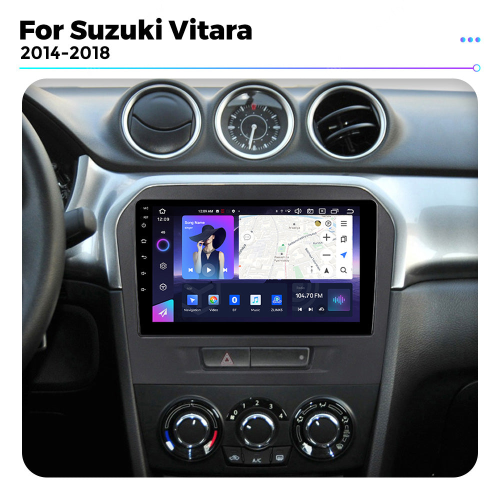 NaviFly NF Series Android 14 8G+256G 2K QLED screen CarPlay Auto DSP RDS 4GLte WIFI For Suzuki Vitara 2014-2018 9inch