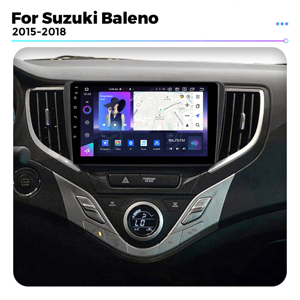 NaviFly NF Series Android 14 8G+256G 2K QLED screen CarPlay Auto DSP RDS 4GLte WIFI For Suzuki Baleno 2015-2018 9inch