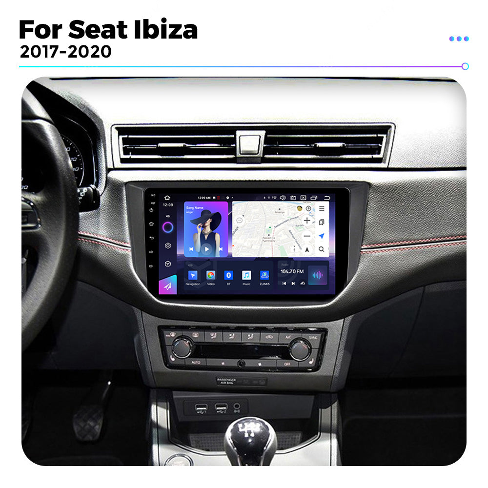 NaviFly NF Series Android 14 8G+256G 2K QLED screen CarPlay Auto DSP RDS 4GLte WIFI For Seat Ibiza 2017-2020 9inch