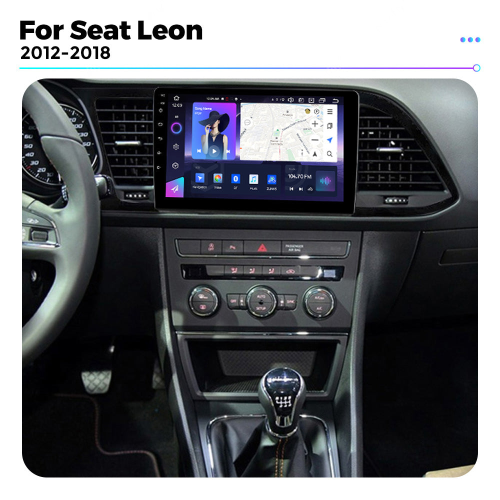 NaviFly NF Series Android 14 8G+256G 2K QLED screen CarPlay Auto DSP RDS 4GLte WIFI For Seat Leon 2012-2018 9inch