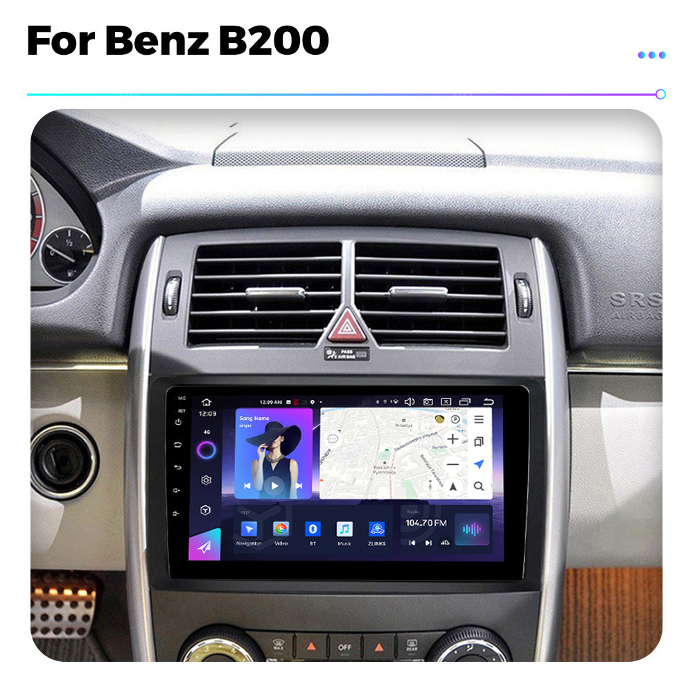 NaviFly NF Series Android 14 8G+256G 2K QLED screen CarPlay Auto DSP RDS 4GLte WIFI For Mercedes Benz B200 9.5Inch