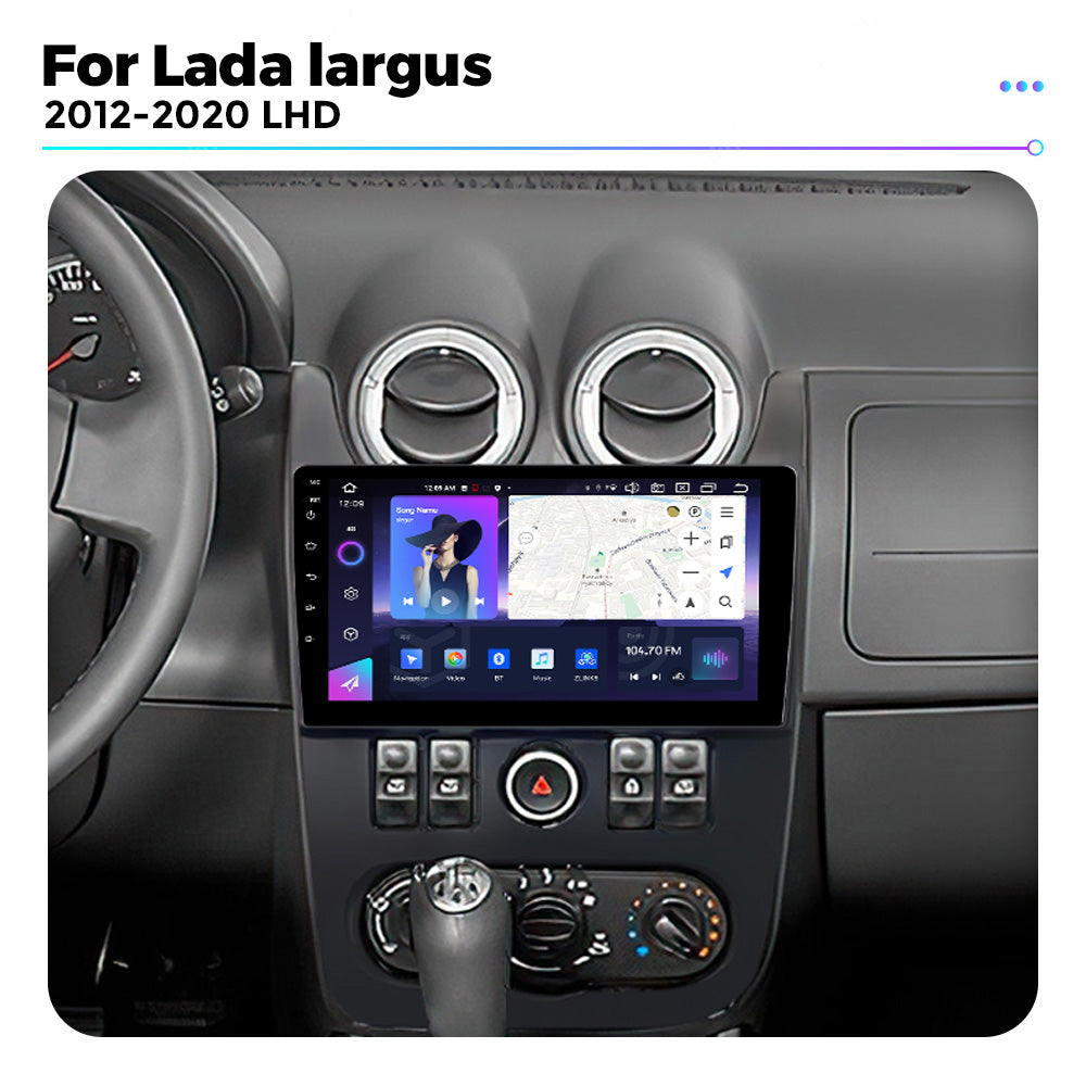 NaviFly NF Series Android 14 8G+256G 2K QLED screen CarPlay Auto DSP RDS 4GLte WIFI For Lada largus 2012-2020 LHD 9inch