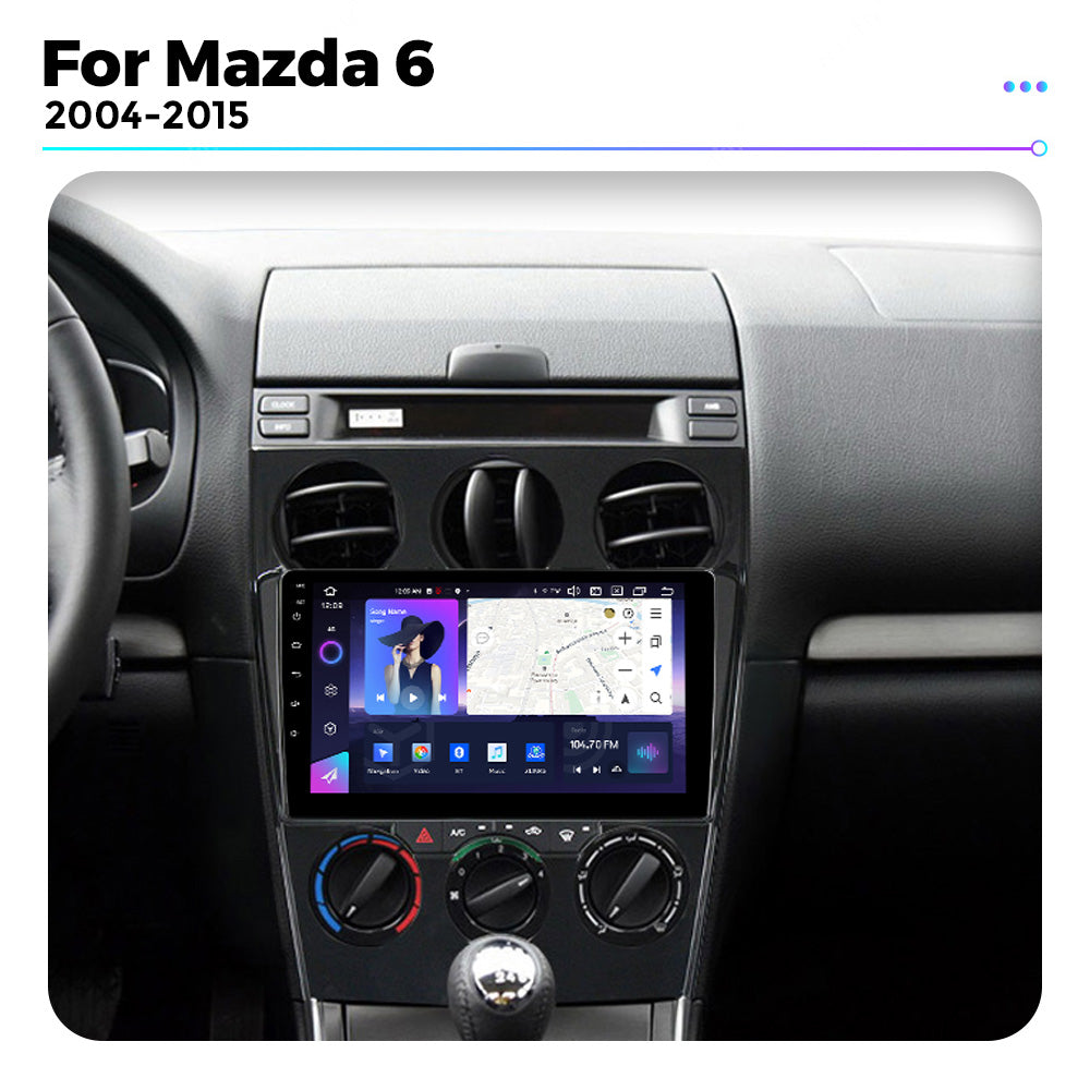 NaviFly NF Series Android 14 8G+256G 2K QLED screen CarPlay Auto DSP RDS 4GLte WIFI For Mazda 6 2004-2015 9inch