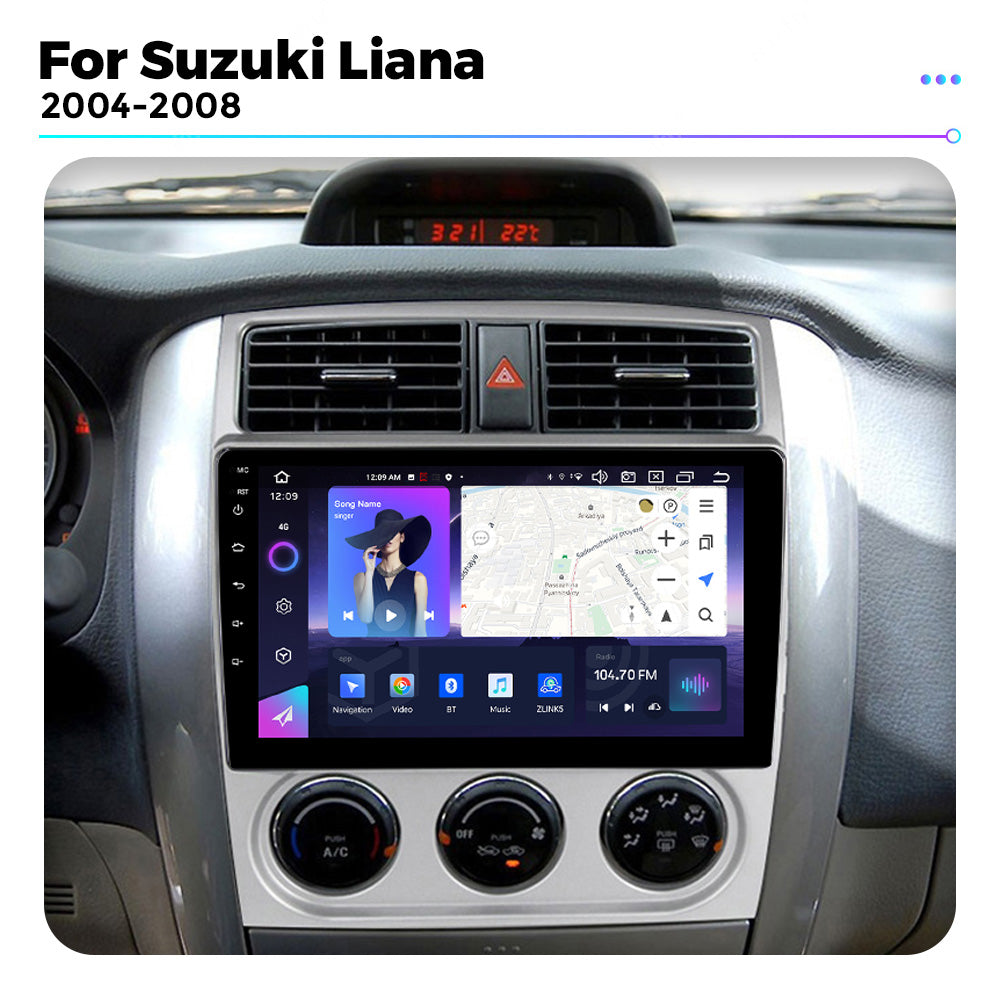 NaviFly NF Series Android 14 8G+256G 2K QLED screen CarPlay Auto DSP RDS 4GLte WIFI For Suzuki Liana 2004-2008 9Inch