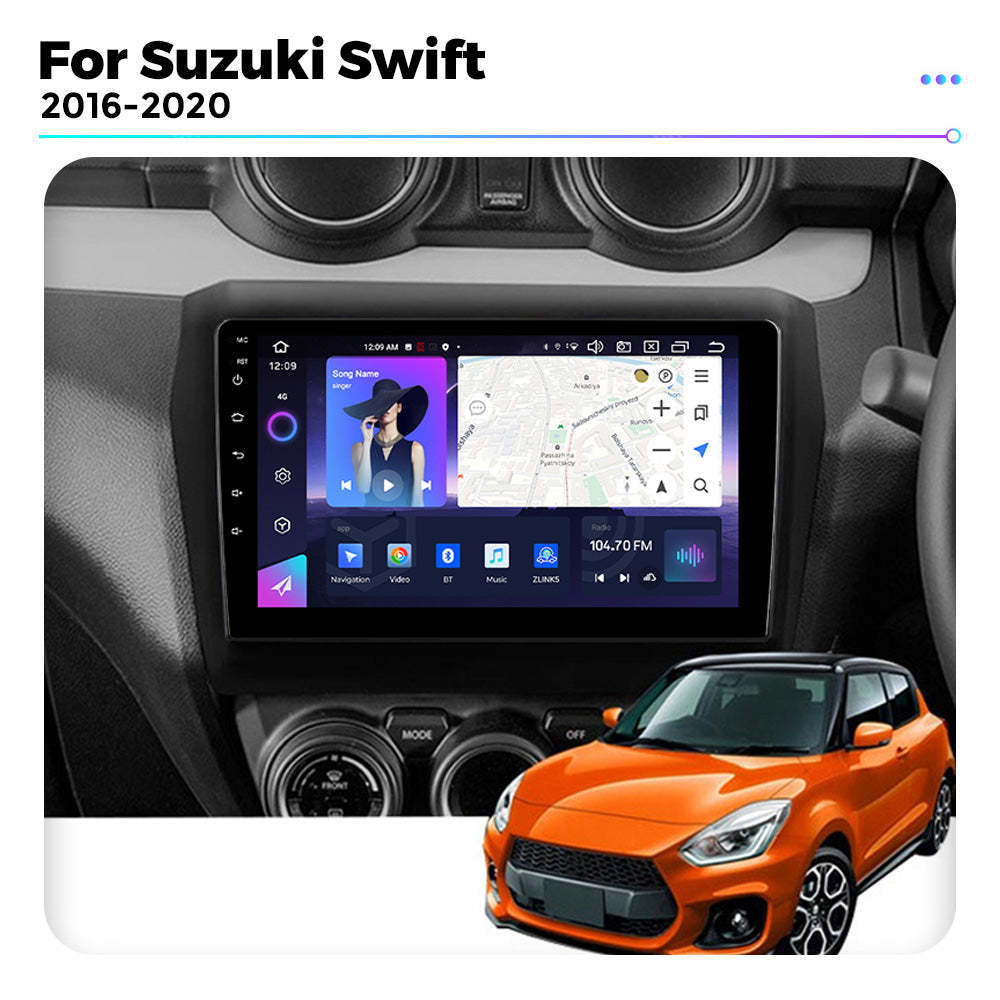 NaviFly NF Series Android 14 8G+256G 2K QLED screen CarPlay Auto DSP RDS 4GLte WIFI For Suzuki Swift 2016-2020 9inch