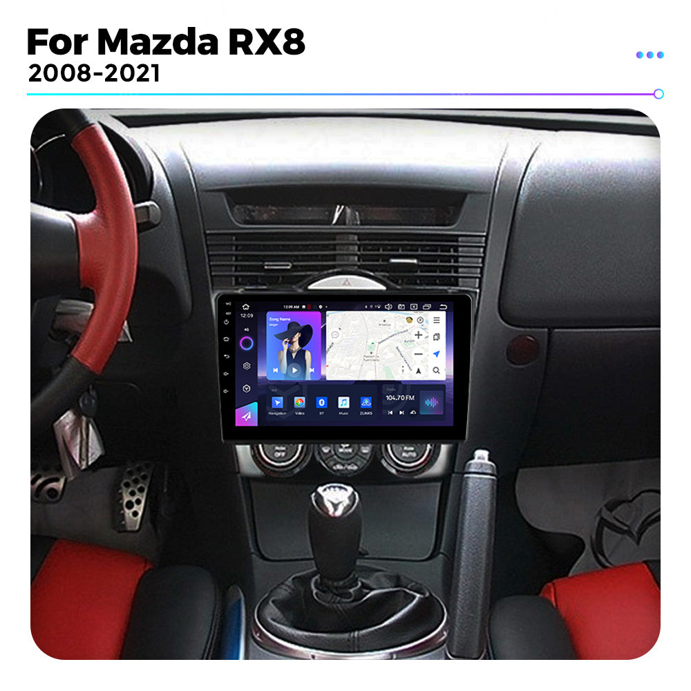 NaviFly NF Series Android 14 8G+256G 2K QLED screen CarPlay Auto DSP RDS 4GLte WIFI For Mazda RX8 2008-2021 9inch