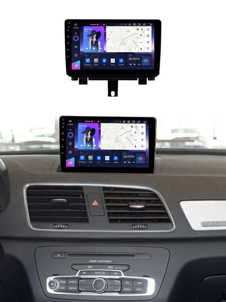 NaviFly NF Series Android 14 8G+256G 2K QLED screen CarPlay Auto DSP RDS 4GLte WIFI For Audi Q3 2013-2017 9inch