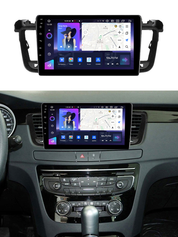 NaviFly NF Series Android 14 8G+256G 2K QLED screen CarPlay Auto DSP RDS 4GLte WIFI For Peugeot 508 9inch