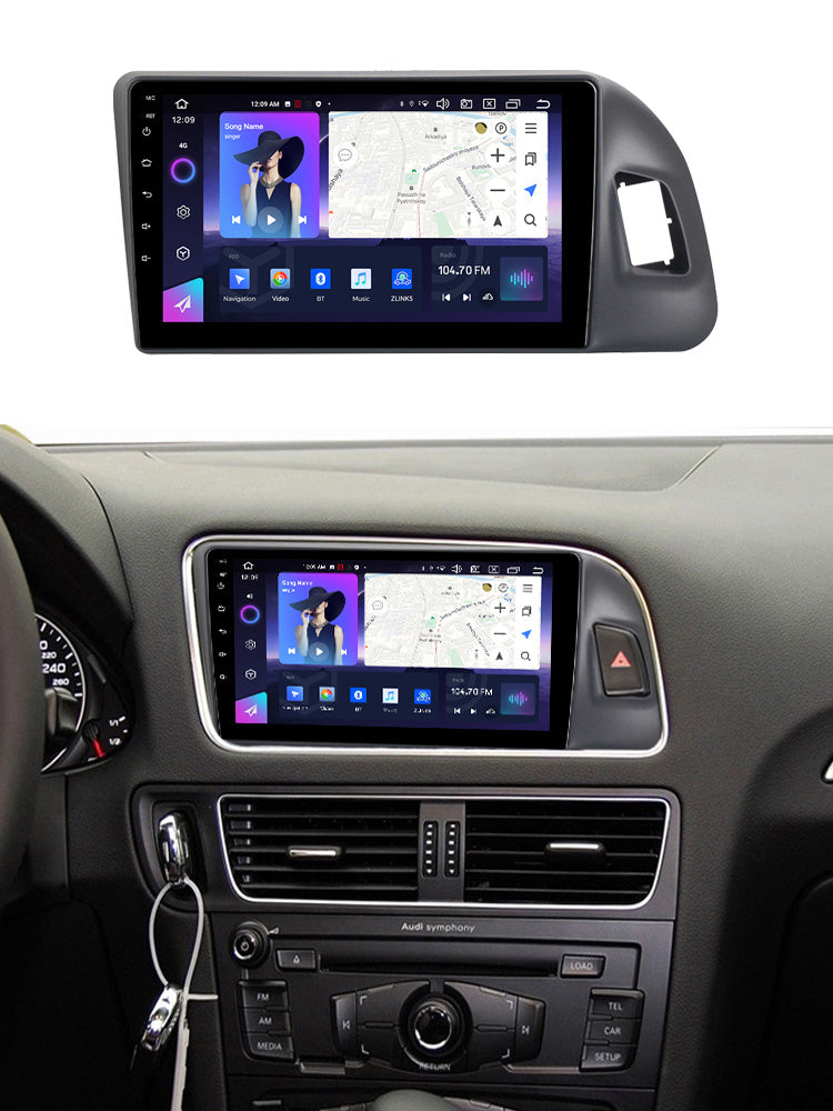 NaviFly NF Series Android 14 8G+256G 2K QLED screen CarPlay Auto DSP RDS 4GLte WIFI For Audi Q5 2005-2017 9inch