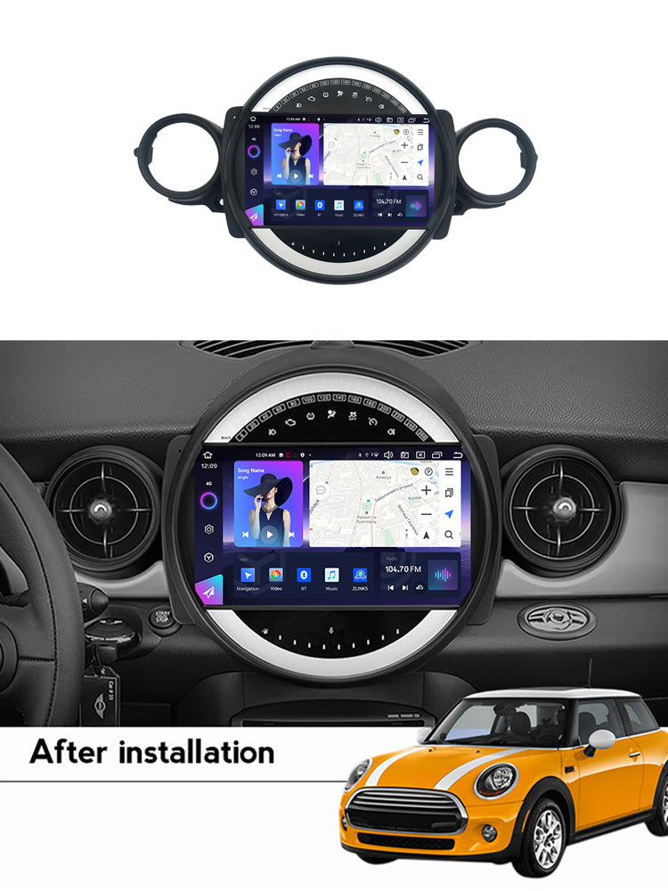 NaviFly NF Series Android 14 8G+256G 2K QLED screen CarPlay Auto DSP RDS 4GLte WIFI For BMW Mini 2007-2015 9inch