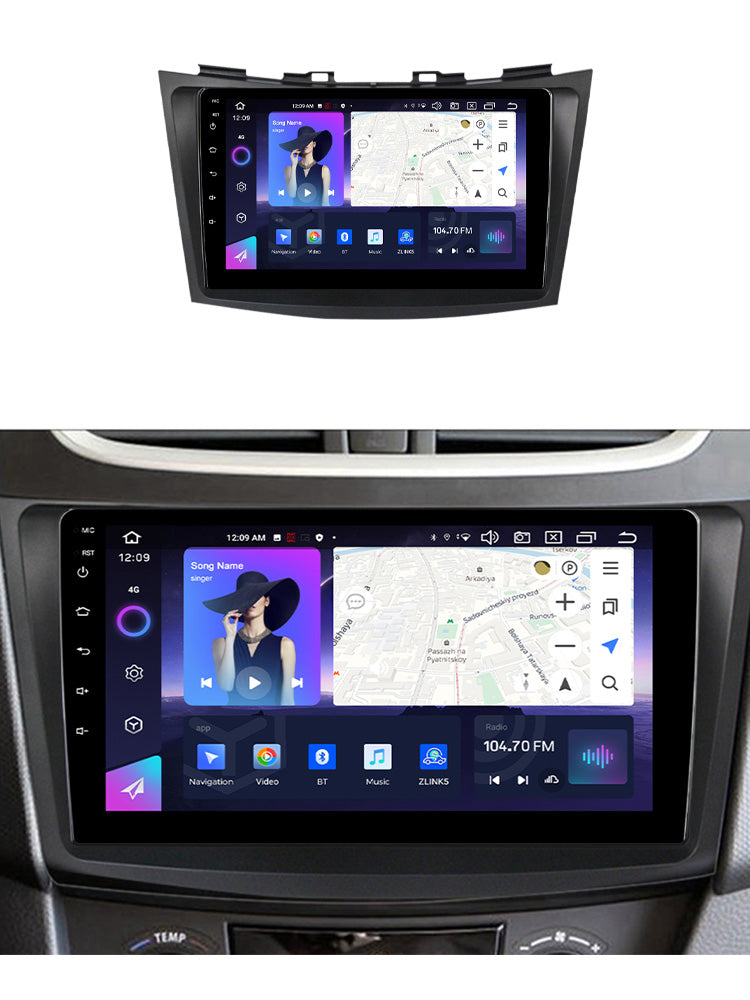 NaviFly NF Series Android 14 8G+256G 2K QLED screen CarPlay Auto DSP RDS 4GLte WIFI For Suzuki Swift 2011-2015 9inch