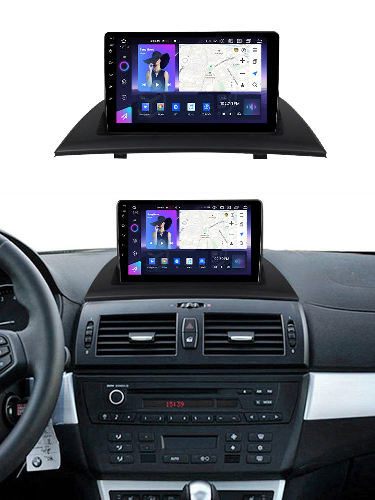 NaviFly NF Series Android 14 8G+256G 2K QLED screen CarPlay Auto DSP RDS 4GLte WIFI For BMW X3 E83 2004-2012 9inch