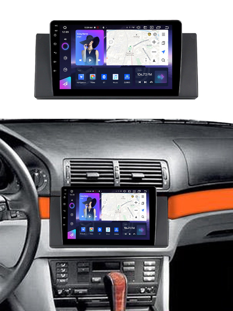 NaviFly NF Series Android 14 8G+256G 2K QLED screen CarPlay Auto DSP RDS 4GLte WIFI For BMW E53 9inch