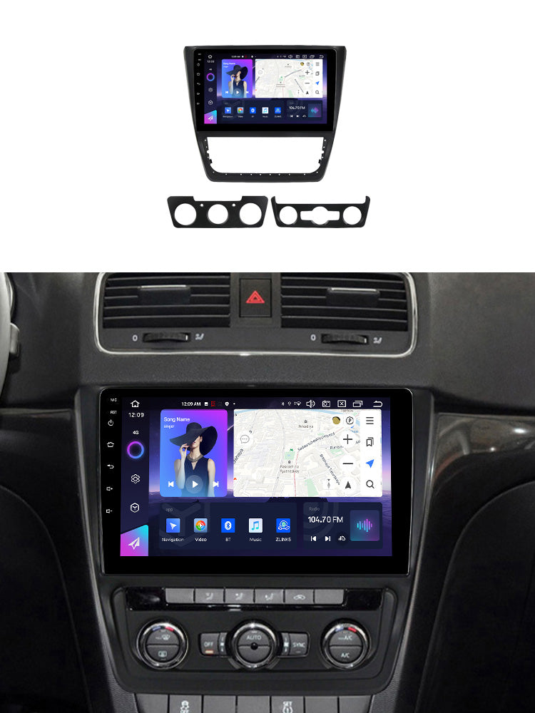 NaviFly NF Series Android 14 8G+256G 2K QLED screen CarPlay Auto DSP RDS 4GLte WIFI For Skoda Yeti 5L 2009-2014 10inch