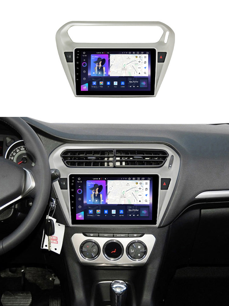NaviFly NF Series Android 14 8G+256G 2K QLED screen CarPlay Auto DSP RDS 4GLte WIFI For Peugeot 301 2013-2016 9inch