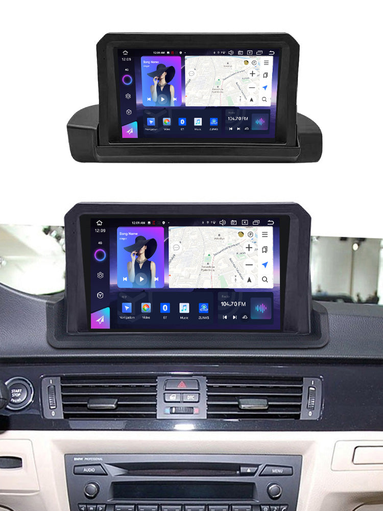 NaviFly NF Series Android 14 8G+256G 2K QLED screen CarPlay Auto DSP RDS 4GLte WIFI For BMW E90 E91 E92 E93 9inch
