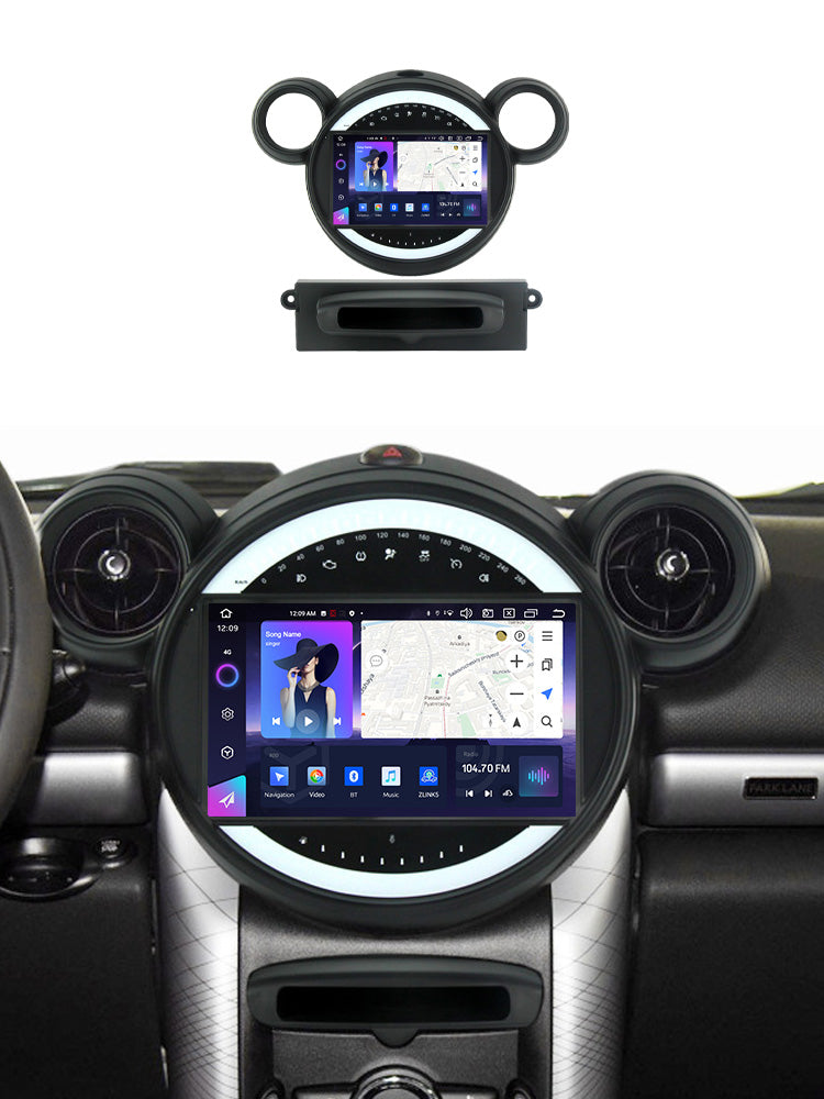 NaviFly NF Series Android 14 8G+256G 2K QLED screen CarPlay Auto DSP RDS 4GLte WIFI For BMW Mini 2010-2016 9inch