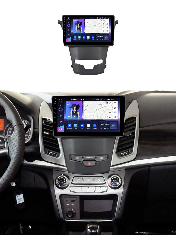 NaviFly NF Series Android 14 8G+256G 2K QLED screen CarPlay Auto DSP RDS 4GLte WIFI For Ssangyong Actyon 2013-2017 9inch