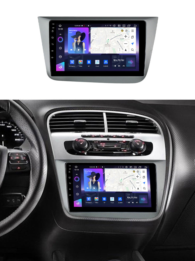 NaviFly NF Series Android 14 8G+256G 2K QLED screen CarPlay Auto DSP RDS 4GLte WIFI For Seat Altea 2004-2015 9inch