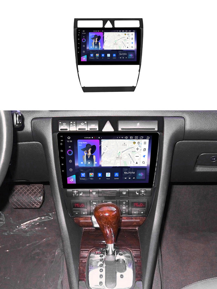 NaviFly NF Series Android 14 8G+256G 2K QLED screen CarPlay Auto DSP RDS 4GLte WIFI For Audi A6 S6 1999-2004 9inch