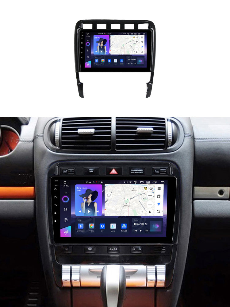 NaviFly NF Series Android 14 8G+256G 2K QLED screen CarPlay Auto DSP RDS 4GLte WIFI For Porsche Cayenne 2002-2010 9inch