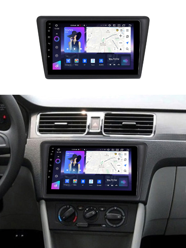 NaviFly NF Series Android 14 8G+256G 2K QLED screen CarPlay Auto DSP RDS 4GLte WIFI For Skoda Rapid 2013-2017 9inch