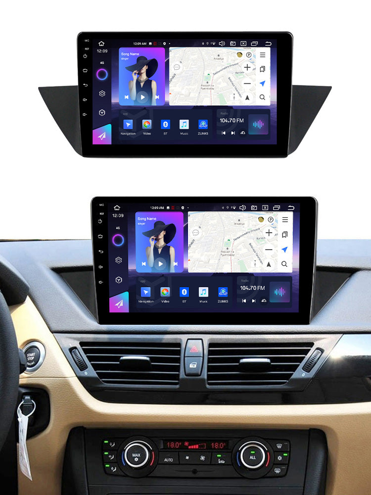 NaviFly NF Series Android 14 8G+256G 2K QLED screen CarPlay Auto DSP RDS 4GLte WIFI For BMW X1 2009-2012 10inch