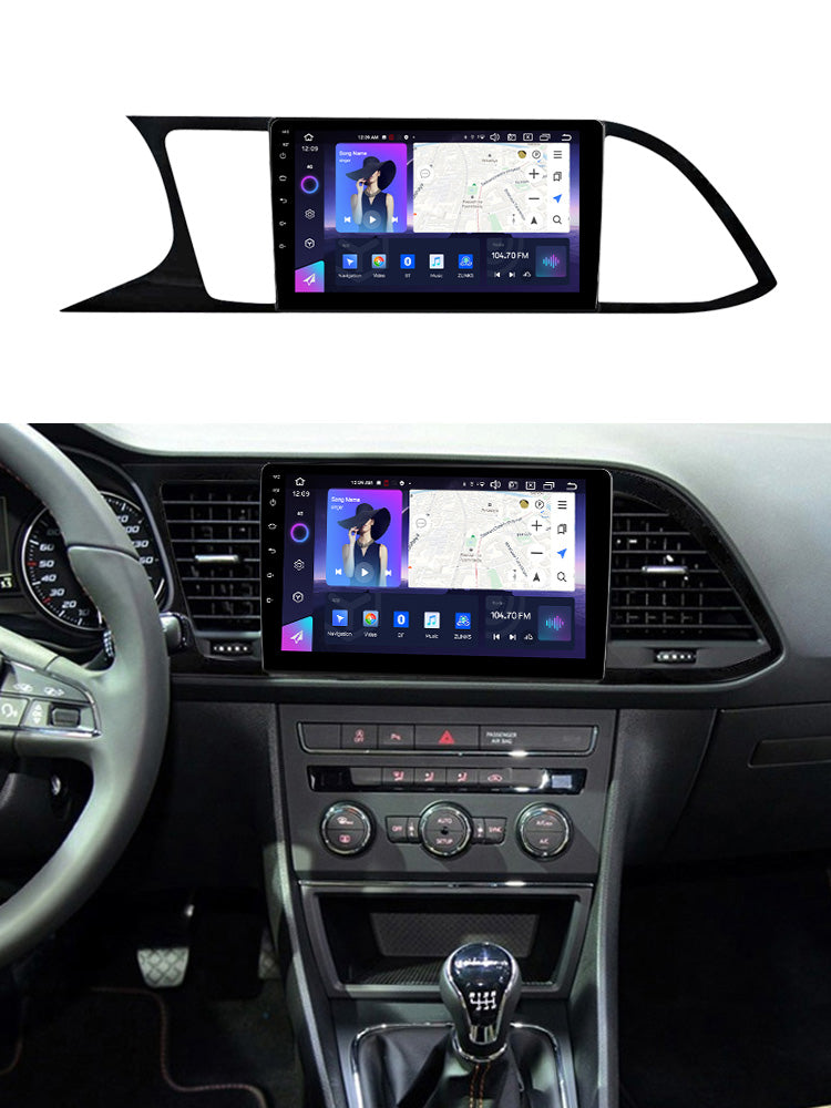 NaviFly NF Series Android 14 8G+256G 2K QLED screen CarPlay Auto DSP RDS 4GLte WIFI For Seat Leon 2012-2018 9inch