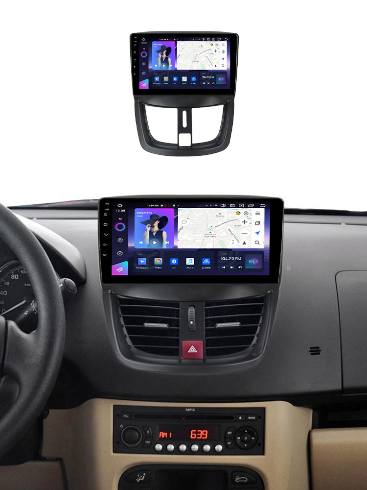 NaviFly NF Series Android 14 8G+256G 2K QLED screen CarPlay Auto DSP RDS 4GLte WIFI For Peugeot 207 2006-2015 9inch