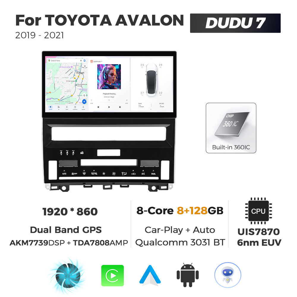 Navifly DUDU7 8core Car Audio Radio 12G+512G 12inch Multimedia Player 2k Screen Navigation Car-play Auto for TOYOTA AVALON 2019-2021