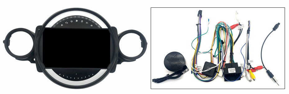 NaviFly NF Series Android 14 8G+256G 2K QLED screen CarPlay Auto DSP RDS 4GLte WIFI For BMW Mini 2007-2015 9inch