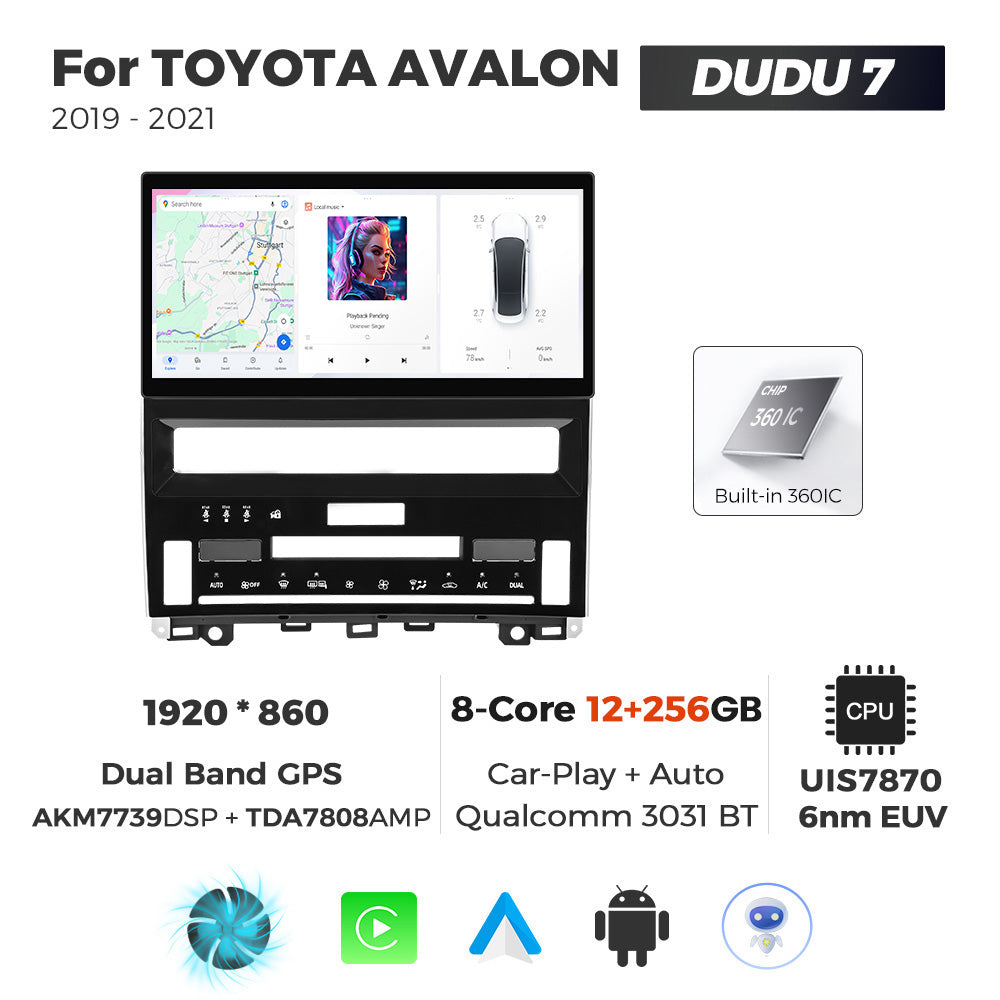 Navifly DUDU7 8core Car Audio Radio 12G+512G 12inch Multimedia Player 2k Screen Navigation Car-play Auto for TOYOTA AVALON 2019-2021