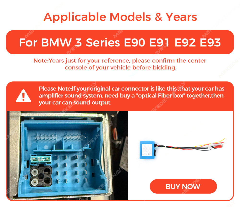 NaviFly NF Series Android 14 8G+256G 2K QLED screen CarPlay Auto DSP RDS 4GLte WIFI For BMW E90 9inch