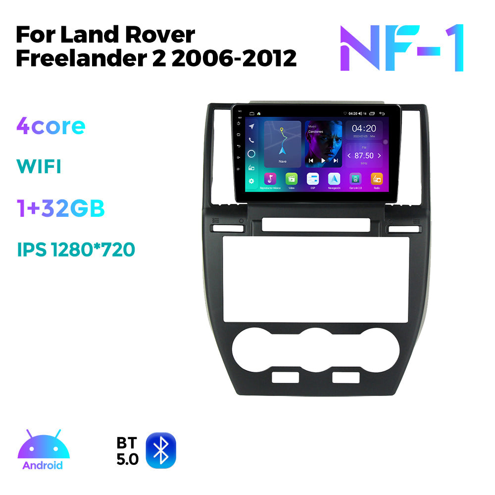 NaviFly NF Series Android 14 8G+256G 2K QLED screen CarPlay Auto DSP RDS 4GLte WIFI For Land Rover Freelander 2 2006-2012 9inch