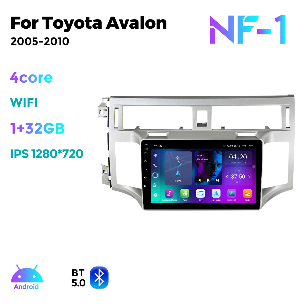 NaviFly NF Series Android 14 8G+256G 2K QLED screen CarPlay Auto DSP RDS 4GLte WIFI For Toyota Avalon 2005-2010 9inch