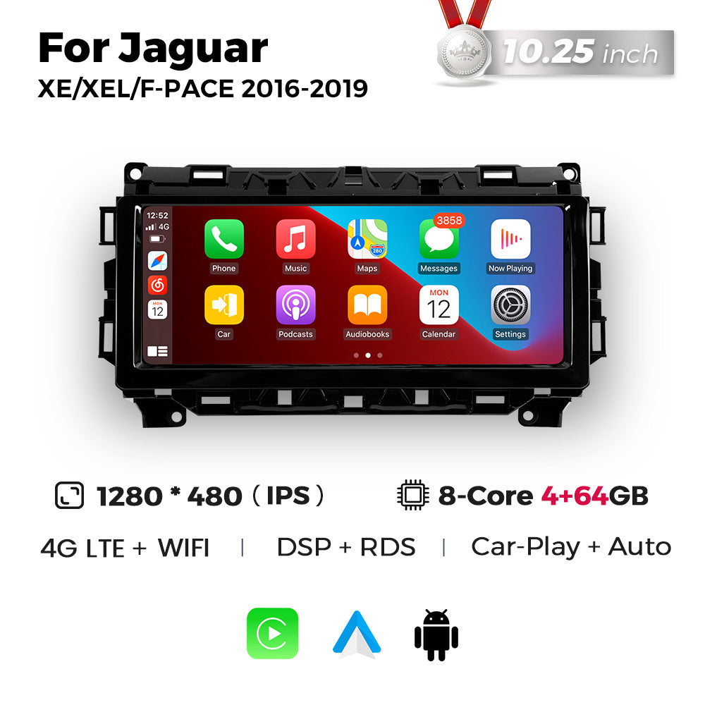 Navifly MNB 8G+128G 10.25inch Car Stereo Radio DVD Player Autoradios Android Wifi GPS DSP FM 4G for Jaguar XE XEL F-PACE 2016-2019