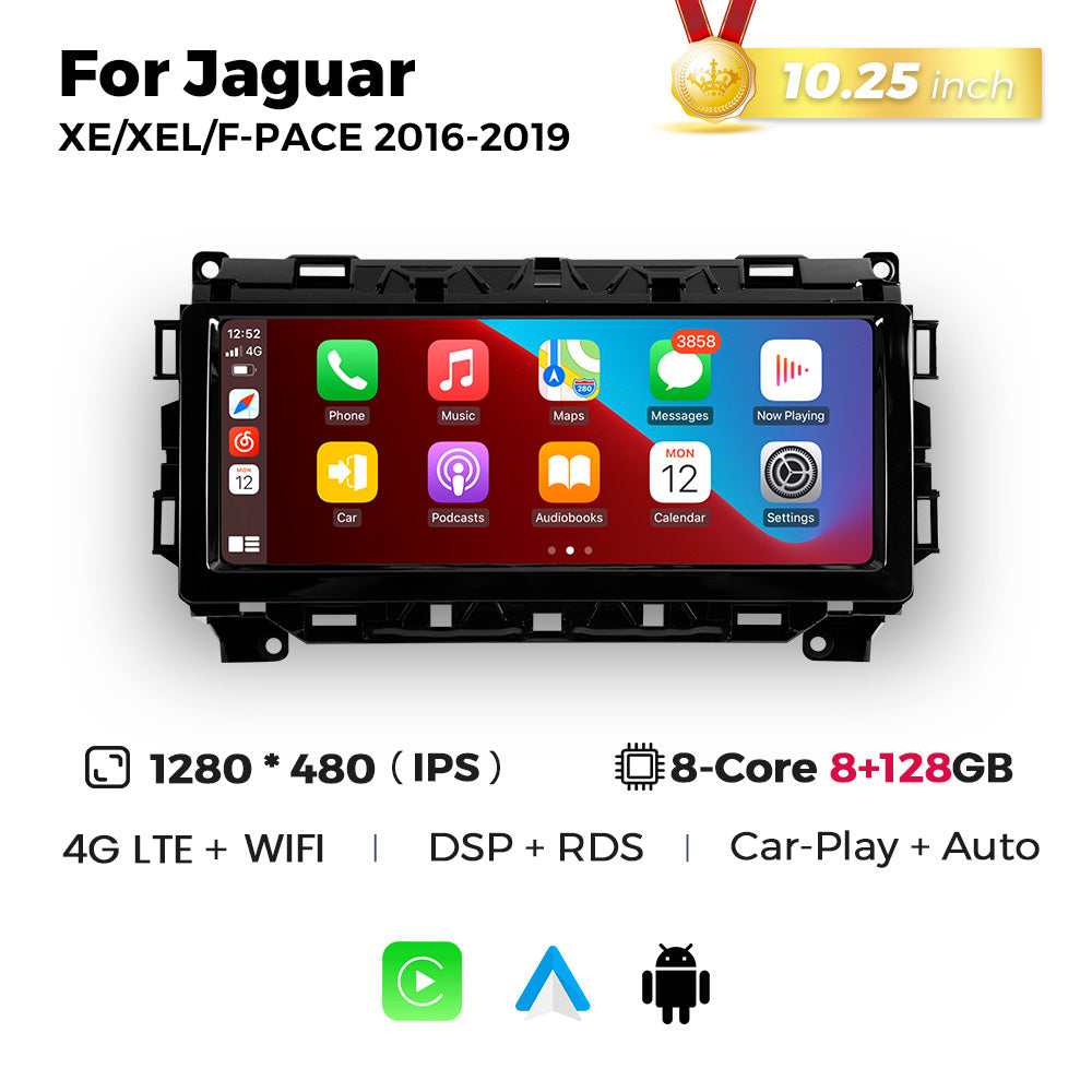 Navifly MNB 8G+128G 10.25inch Car Stereo Radio DVD Player Autoradios Android Wifi GPS DSP FM 4G for Jaguar XE XEL F-PACE 2016-2019