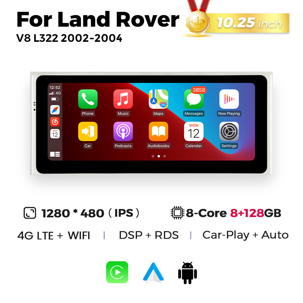 Navifly MN-B 8+128G Pantallas Para Carro Car Radio Android for Land Range Rover L322 V8 2002-2004 4G WIFI GPS BT 5.0 IPS